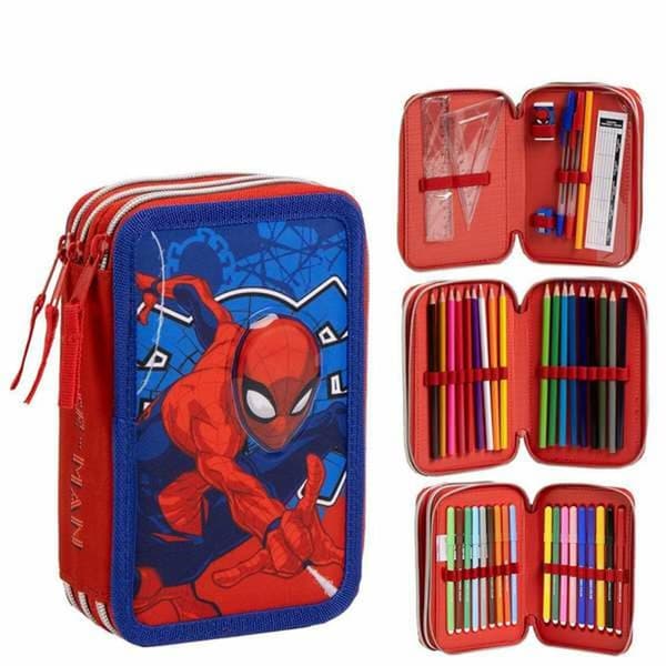 Pennfodral Spider-Man Blå 12,5 x 6,5 x 19,5 cm