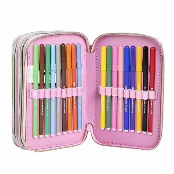 Penalhus Minnie Mouse Pink 12,5 x 6,5 x 19,5 cm