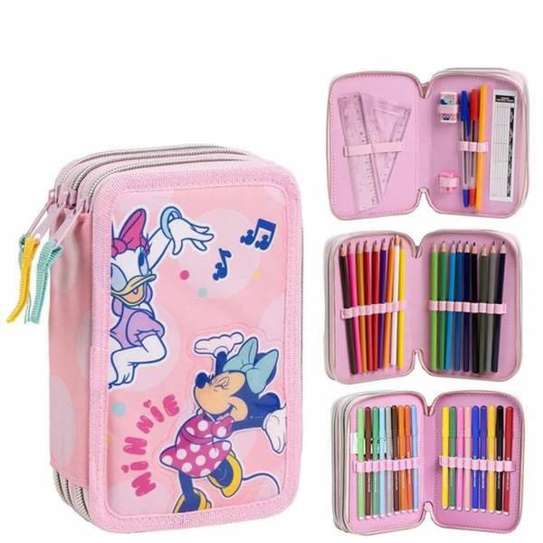 Pennal Minnie Mouse Rosa 12,5 x 6,5 x 19,5 cm