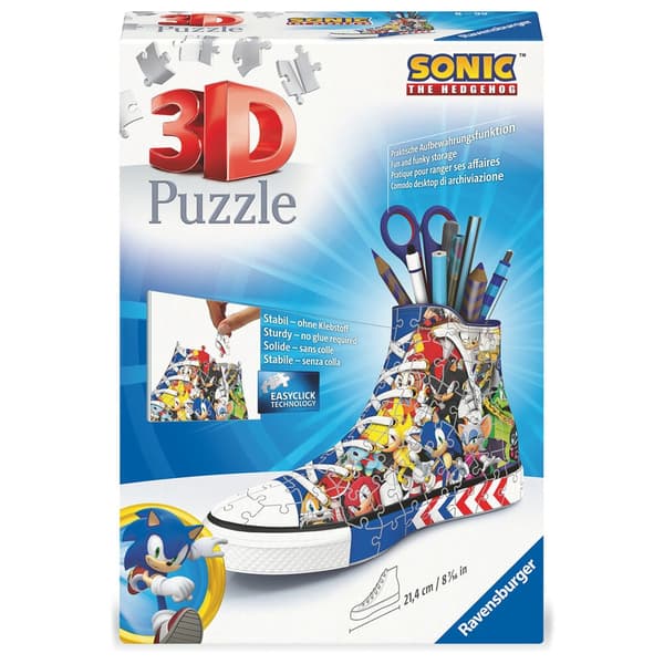 Sonic the Hedgehog Sneaker 3D puzzle pencil case 112pcs