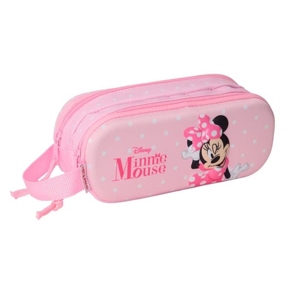Dobbelt carry-all Minnie Mouse Pink 21 x 8 x 6 cm 3D
