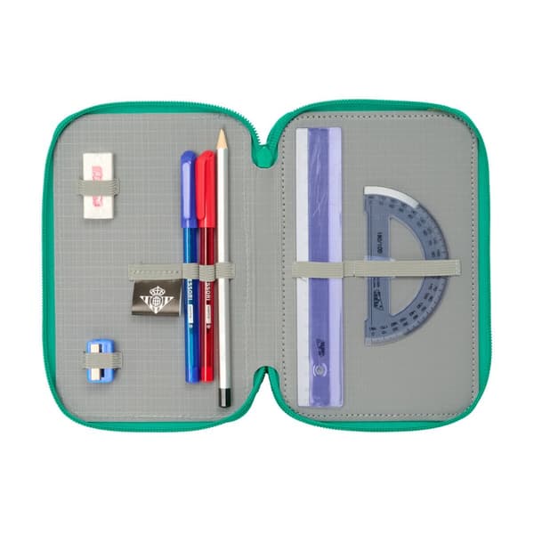 Trippel pennfodral Real Betis Balompié Aquamarine 12,5 x 19,5 x 5,5 cm 37 Delar