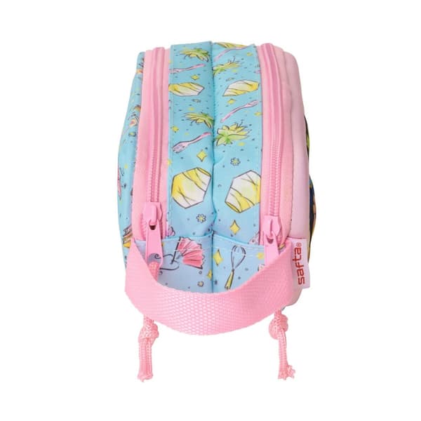 Dobbelt carry-all Frozen Pink Himmelblå 21 x 8 x 6 cm 3D
