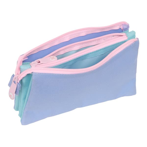 Tredobbelt bæretaske Munich Mellow Blå Pink Himmelblå 22 x 12 x 3 cm