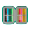 Miniatyrbillede 2 af 6: Tredobbelt Penalhus Real Betis Balompié Akvamarin 12,5 x 19,5 x 5,5 cm 37 Dele