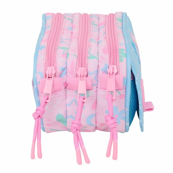 Tredobbelt bæretaske BlackFit8 Smile Pink Lyseblå 21,5 x 10 x 8 cm