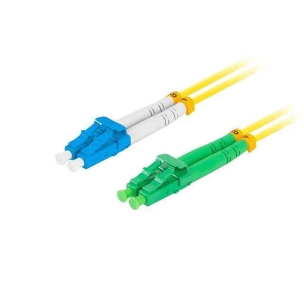 Fiberoptisk patchkabel Sm Lc-Apc-Lc-Upc Duplex 3.0Mm 2M gul