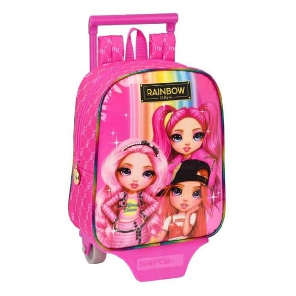 Kartable - Rainbow High - Fuchsia - 22 x 28 x 10 cm - Avtagbar vagn - Polyester 300D