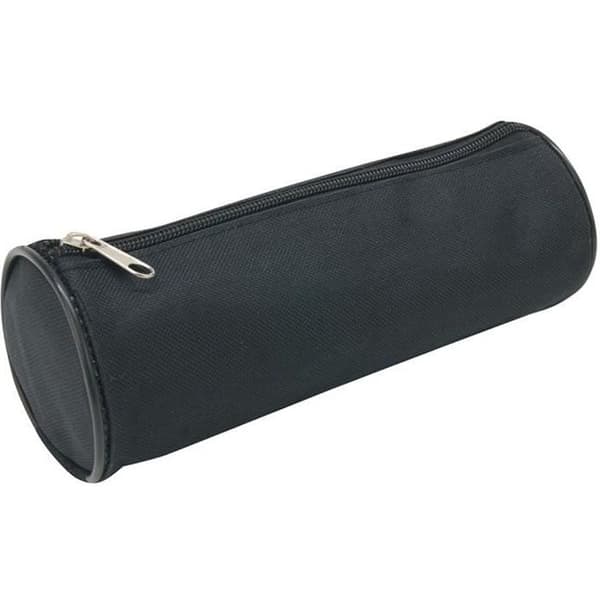 Vanligt runt pennfodral WAYTEX 931280 - 21cm Diameter 7,5cm Textil Vanligt svart