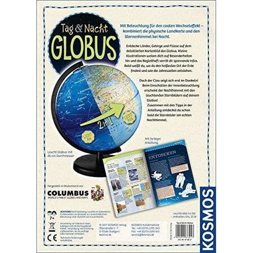 Globus - Kosmos - Dag och Natt - Ljus Effekt - Hög kvalitet - Från 7 år
