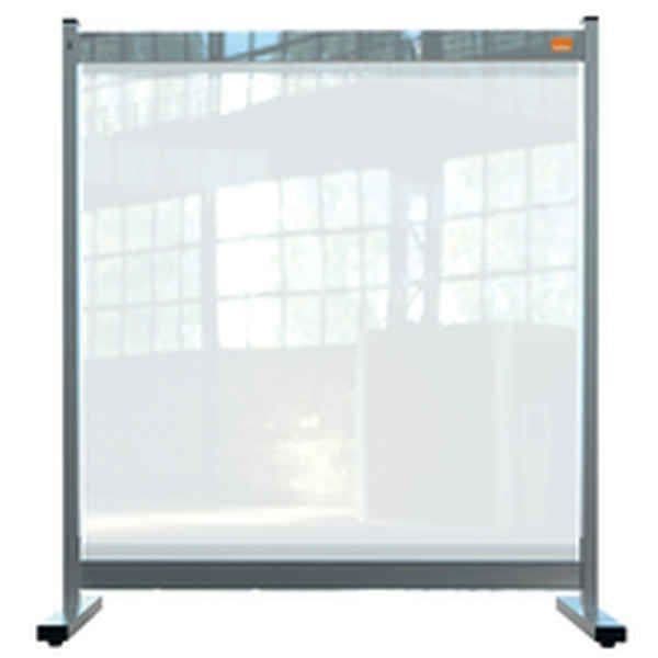 Nobo Social Distance Screen, Höjd 1,65m Klar PVC Skrivbordsseparator, Skärm och Skydd,