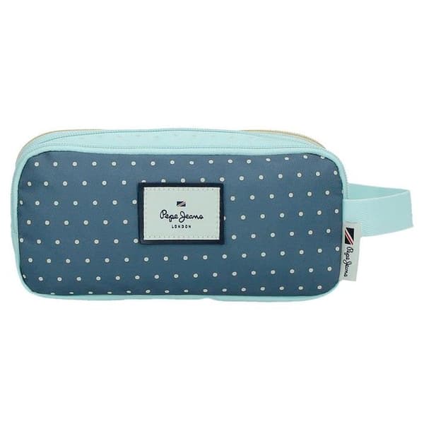Pepe jeans - 6864721 - Dalma Trousse triple blå 22 x 10 x 9 cm Polyester av Joumma Bags, blå, 22x10x9 cm, Trousse triple
