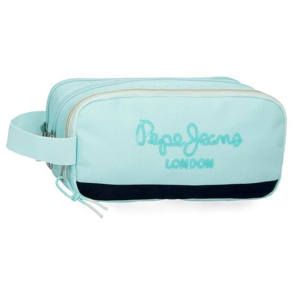Pepe jeans - 6864721 - Dalma Trousse triple blå 22 x 10 x 9 cm Polyester av Joumma Bags, blå, 22x10x9 cm, Trousse triple