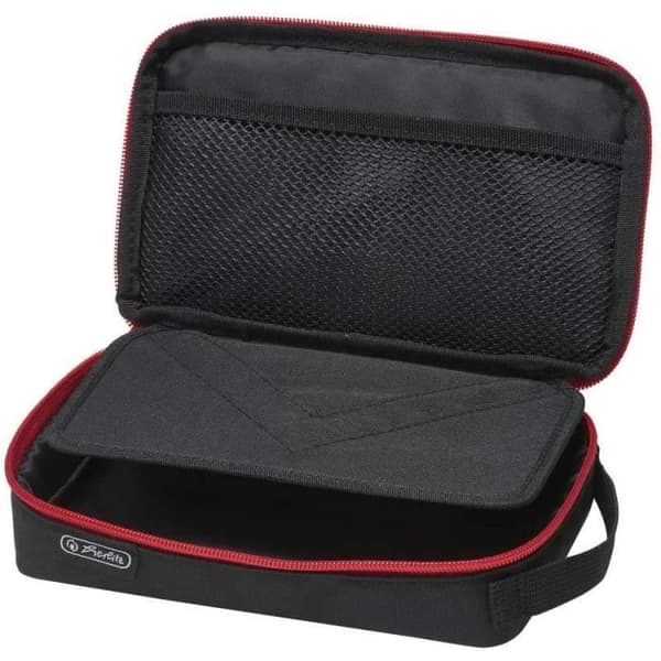 Trousse - HERLITZ - 2 Go - Polyester - Svart/Röd - Lock