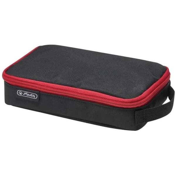 Trousse - HERLITZ - 2 Go - Polyester - Svart/Röd - Lock