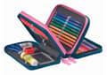 Miniatyrbild 2 av 2: Step by Step Trousse à crayons mörkblå grå blå för flickor - XXL Penna Fodral, 3 Folds Horse Lima 201660