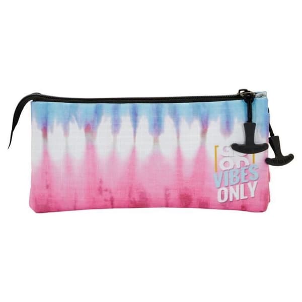Triple ECO pennfodral - Oh My Pop! - Good Vibes Cupcake - Rosa - Vit - 7,00 x 23,00 x 11,00 cm