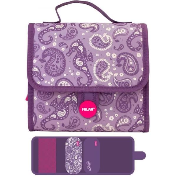 Milán Portfölj 2 hela pennfodral Drops lila 22 x 20 cm - 08831DP