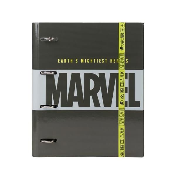 Ringbindning - Marvel - A4 - Grön - 4 ringar - 26 x 32 x 4 cm