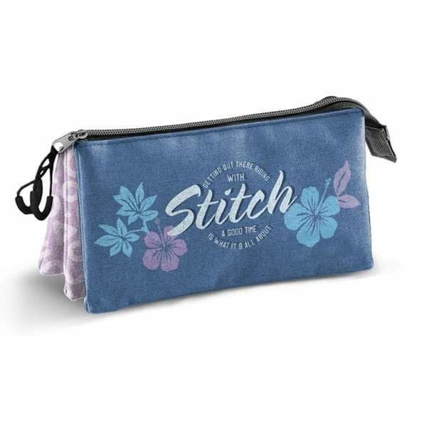 Tredobbelt bæretaske Lilo & Stitch 23 x 8 x 11 cm