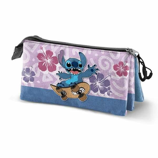 Tredobbelt bæretaske Lilo & Stitch 23 x 8 x 11 cm