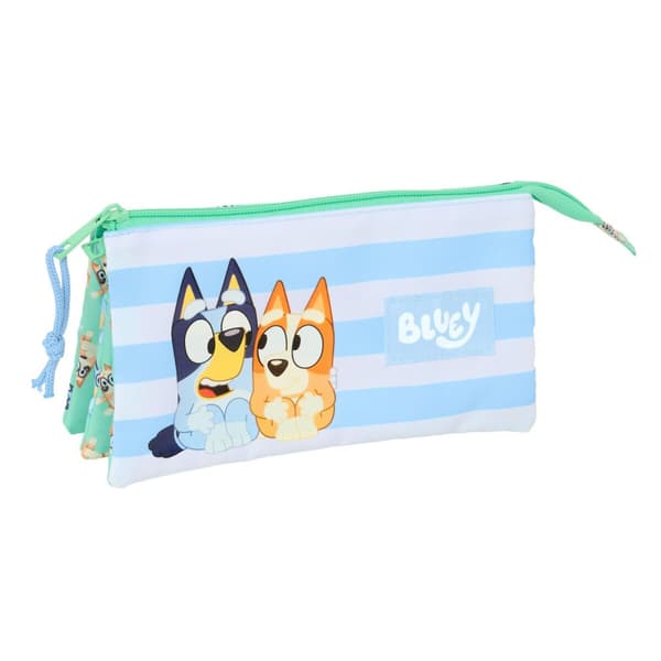 Tredubbel Carry-all Bluey Sisters Grön 22 x 12 x 3 cm