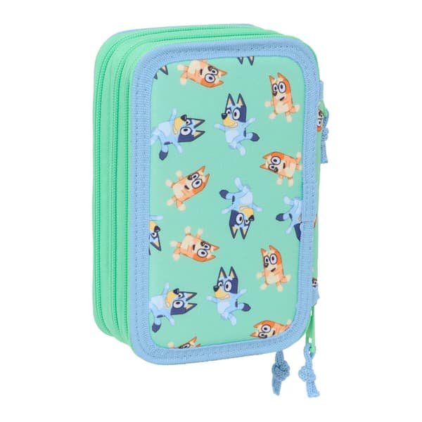 Tredubbel Carry-all Bluey Sisters Grön Vatten 12,5 x 19,5 x 5,5 cm 37 Delar