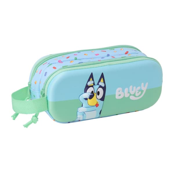 Dobbelt carry-all Bluey Blå 21 x 8 x 6 cm