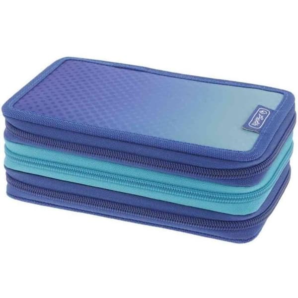 Skolväskor - HERLITZ - TriCase Dip Dye Blue - 31 delar - Polyester - Blandad