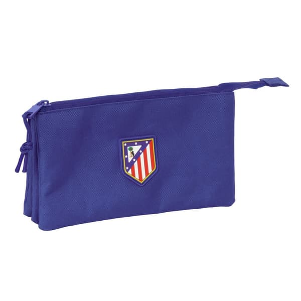 Tredubbel Carry-all Atlético Madrid Mörkblå 22 x 12 x 3 cm