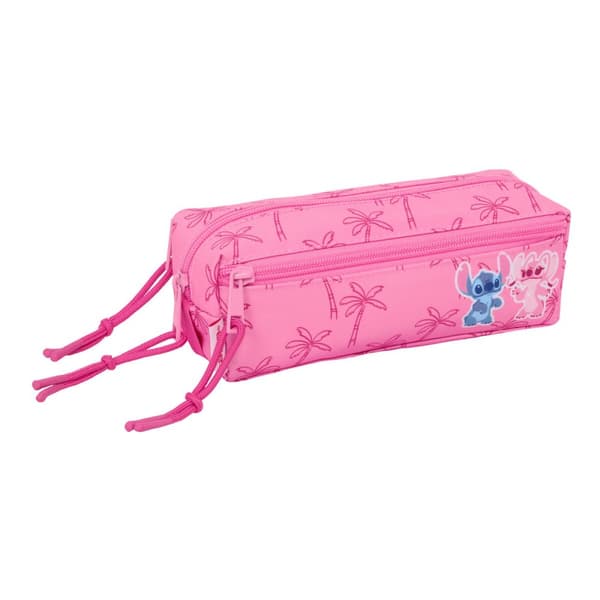 Kolmilokeroinen laukku Lilo & Stitch Chill Pinkki Mintunvihreä 22 x 8,5 x 6 cm