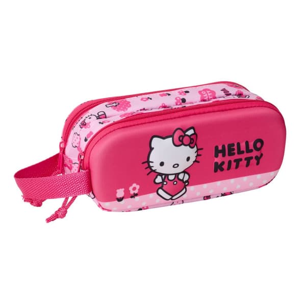 Dubbel bär-allt Hello Kitty Rosa 21 x 8 x 6 cm