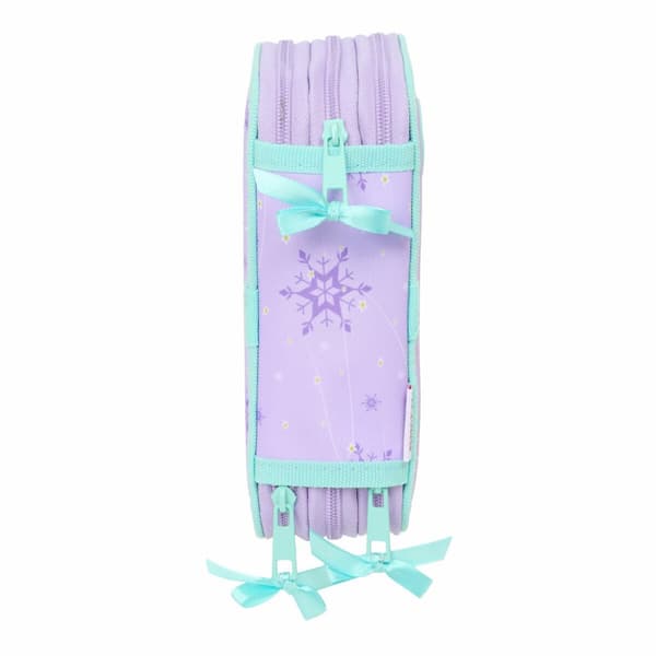 Kolmoiskynäkotelo Frozen Spirit Liila 12,5 x 19,5 x 5,5 cm 37 Kappaletta