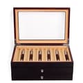 Miniatyrbillede 2 af 2: Pen Opbevaringsboks, 34-Pen Kapacitet, 3-Lags Design, Gennemsigtig Top,Chokolade