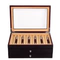Miniatyrbillede 1 af 2: Pen Opbevaringsboks, 34-Pen Kapacitet, 3-Lags Design, Gennemsigtig Top,Chokolade