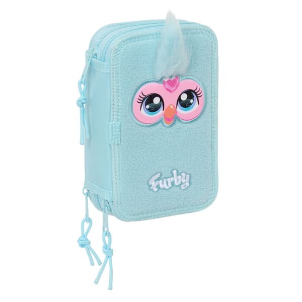 Kolmoiskynäkotelo Furby Sininen 12,5 x 19,5 x 5,5 cm 37 Kappaletta