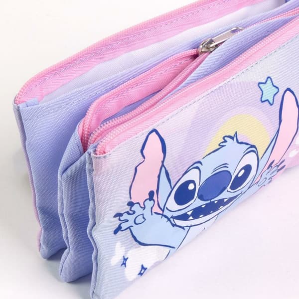 Kolmilokeroinen laukku Stitch Liila 12 x 3 x 22,5 cm