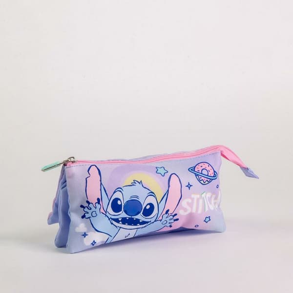 Kolmilokeroinen laukku Stitch Liila 12 x 3 x 22,5 cm