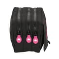 Miniatyrbild 3 av 4: Tredubbel Carry-all Kappa Black and pink Svart (21,5 x 10 x 8 cm)