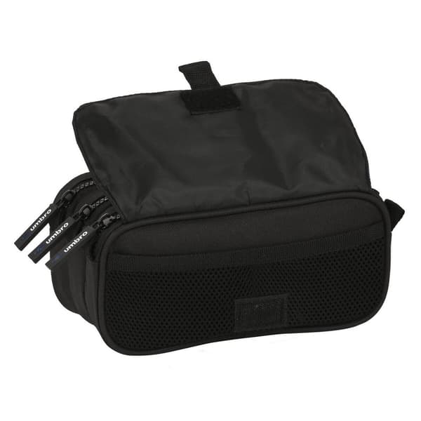 Tredobbelt bæretaske Umbro Flash Sort (21,5 x 10 x 8 cm)