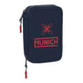 Miniatyrbillede 1 af 5: Dobbelt penalhus Munich Flash Marineblå 12.5 x 19.5 x 4 cm (28 Dele)