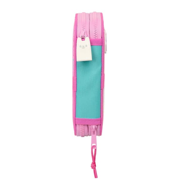 Dubbelt pennfodral Gabby's Dollhouse Party Rosa 12.5 x 19.5 x 4 cm 28 Delar