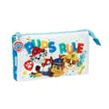 Miniatyrbillede 1 af 3: Tredobbelt bæretaske The Paw Patrol Pups rule Blå 22 x 12 x 3 cm