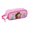 Miniatyrbillede 1 af 3: Dobbelt carry-all Gabby's Dollhouse Party Pink 21 x 8 x 6 cm