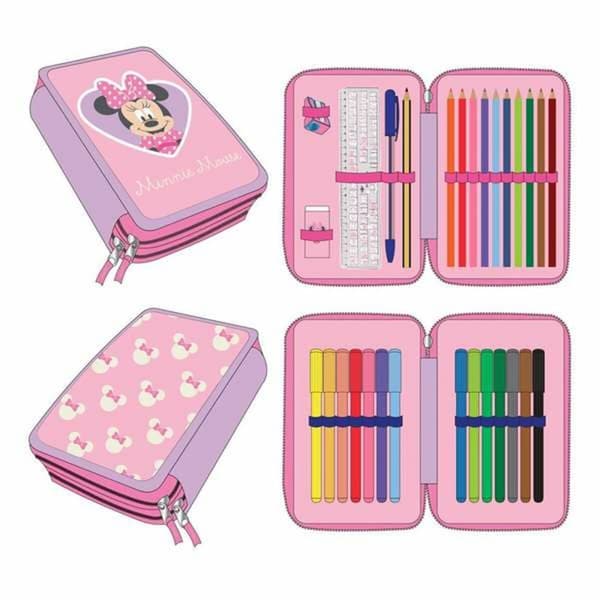 Pennfodral Minnie Mouse Rosa 12,5 x 19,5 x 4,5 cm