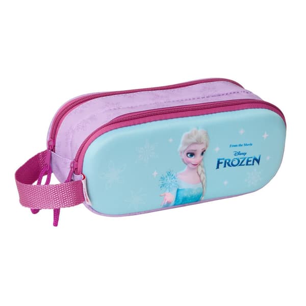 Dobbelt carry-all Frozen Pink Himmelblå 21 x 8 x 6 cm 3D