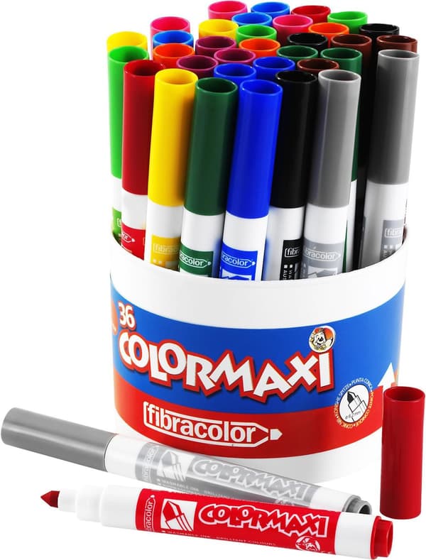 Fiberpenna Colormaxi 3x12 färger