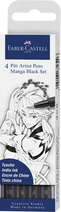 Miniatyrbild 1 av 2: Fiberpenna Pitt Artist Manga Black 4/fp