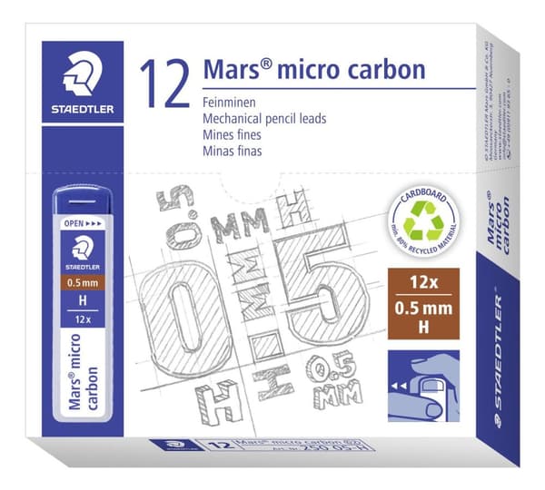 Reservstift STAEDTLER 0,5mm H 12/fp 12st