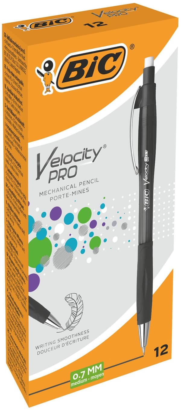 Stiftpenna BIC Velocity Pro 0,7mm svart 12st